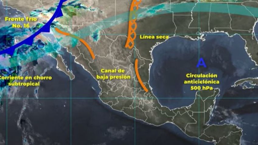 Frente Frío 16: Estos son los estados que tendrán lluvias, fuertes vientos y nevadas