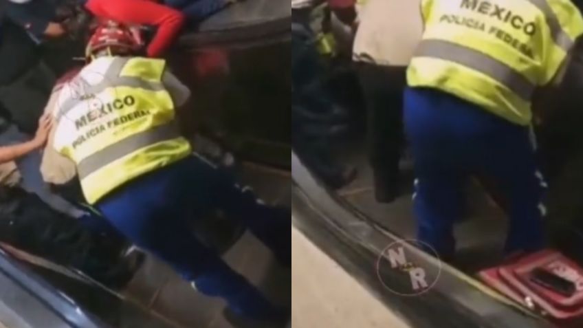 Rescatan a niña que se atoró en escalares del Metro Jamaica; así fue el impactante momento | VIDEO