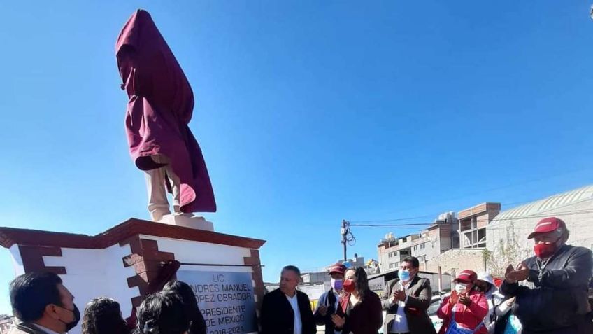 ¡Increíble pero cierto! Develan estatua de AMLO en Atlacomulco | FOTOS