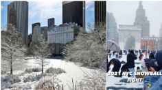 ¡Adiós 2021! Nueva York se despide del año con épica guerra de nieve | VIDEO