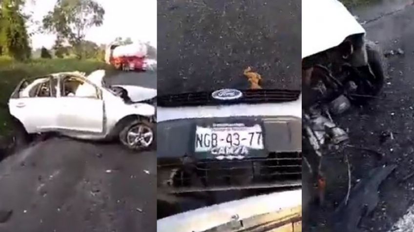 Así fue el TRÁGICO ACCIDENTE que dejó una familia muerta en la México-Tuxpan | VIDEO