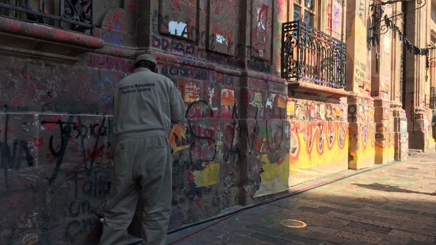 Centro Histórico de Morelia será limpiado después de ser vandalizado por manifestantes