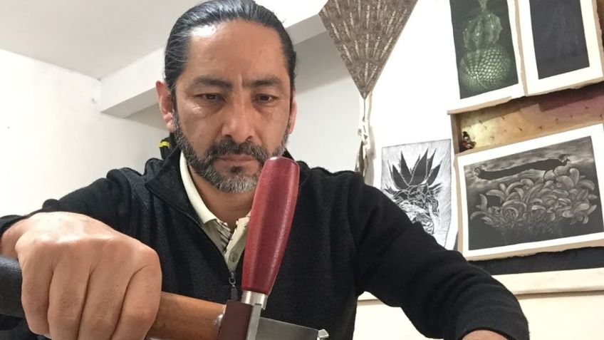 Enrique Pérez Martínez: Grabando, artista tlaxcalteca llega a Japón