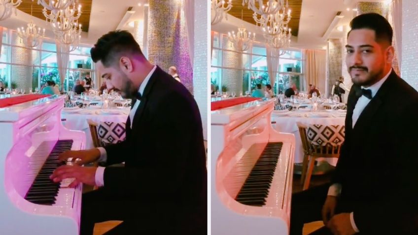 Joven toca “El paso del gigante” versión ELEGANTE en piano de lujoso restaurante | VIDEO