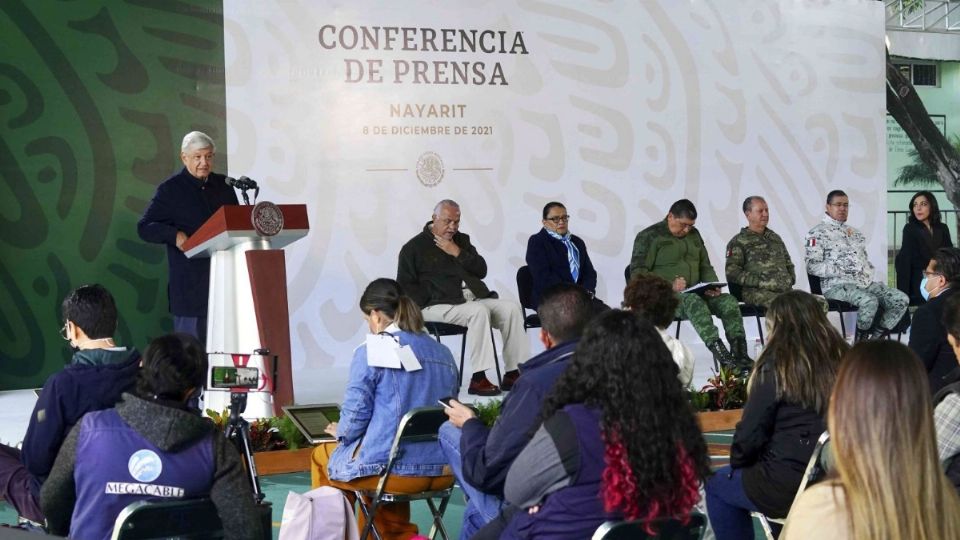 Conferencia matutina de AMLO en Nayarit. Foto: CUARTOSCURO