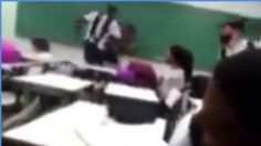 Padre golpea a un profesor en el salón de clases por acosar a su hija de 14 años | VIDEO