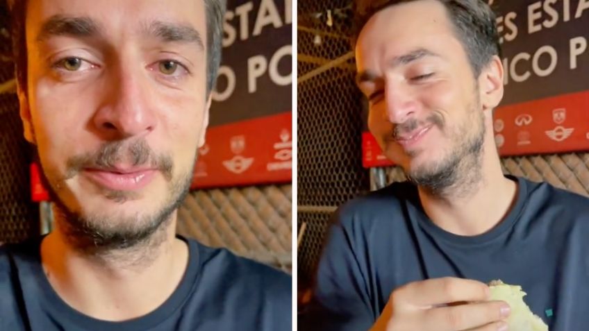 “¡Tacos son vida!”: Joven alemán llora al probar por primera vez los tacos y el VIDEO se hace viral