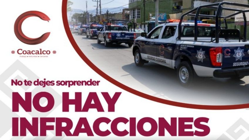 ¡Que no te sorprendan! No hay infracciones en el municipio de Coacalco; autoridades llaman a respetar las reglas viales