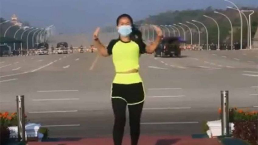 Maestra de AEROBICS capta el momento justo del Golpe de Estado en Myanmar: VIDEO VIRAL