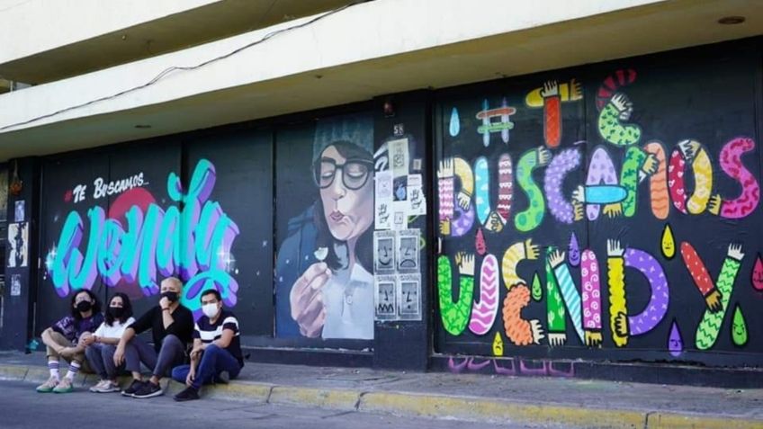 Artistas protestan con murales, tras desaparición de Wendy