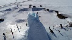 Volcán de HIELO causa sensación por 'hacer erupción' con NIEBLA | FOTO