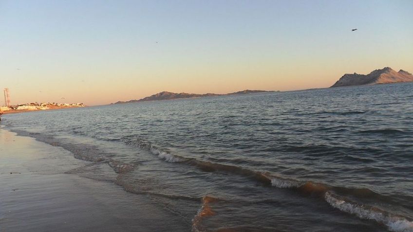 Sonora: Mar se aleja de la playa en Bahía de Kino 