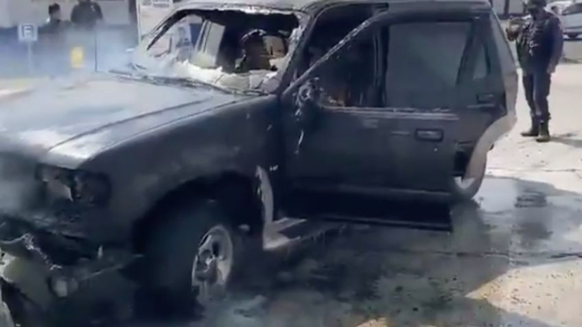 Patrulla de la Guardia Nacional evita incendio en gasolinera de Tlaxcala: VIDEO