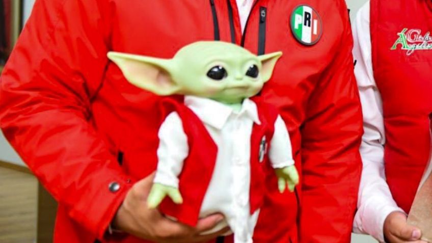 PRI "integra" a Baby Yoda a sus filas; así fue su presentación