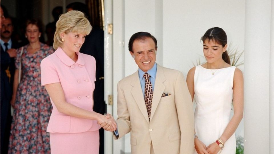 Lady Di y Carlos Menem. Foto: Shutterstock