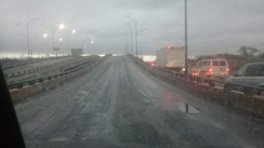 Cierran puentes y carreteras en la frontera de Tamaulipas; están congeladas