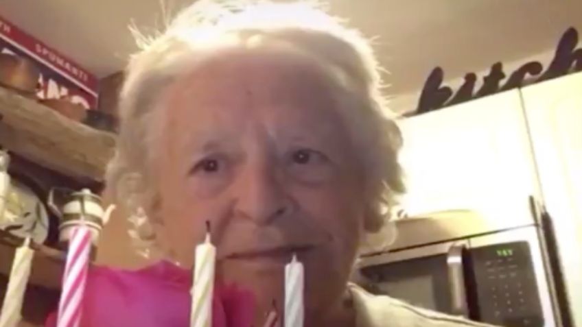 VIDEO VIRAL: Abuelita en aislamiento se canta y aplaude para celebrar su cumpleaños 88 sola