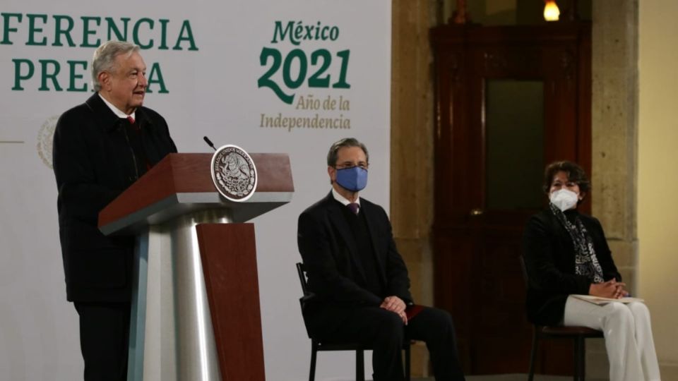 Conferencia presidencial desde Palacio Nacional. Foto: Yadin Xolalpa