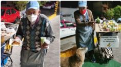 "El abuelo y su amigo fiel": Adulto mayor vende gelatinas junto a su perro para pagar la cirugía de su nieto