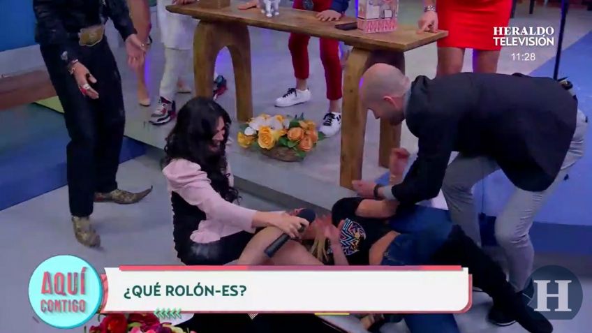 ¡Se les movió el piso! Luz Elena González y Ximena Córdoba caen EN VIVO por ESTA razón: VIDEO