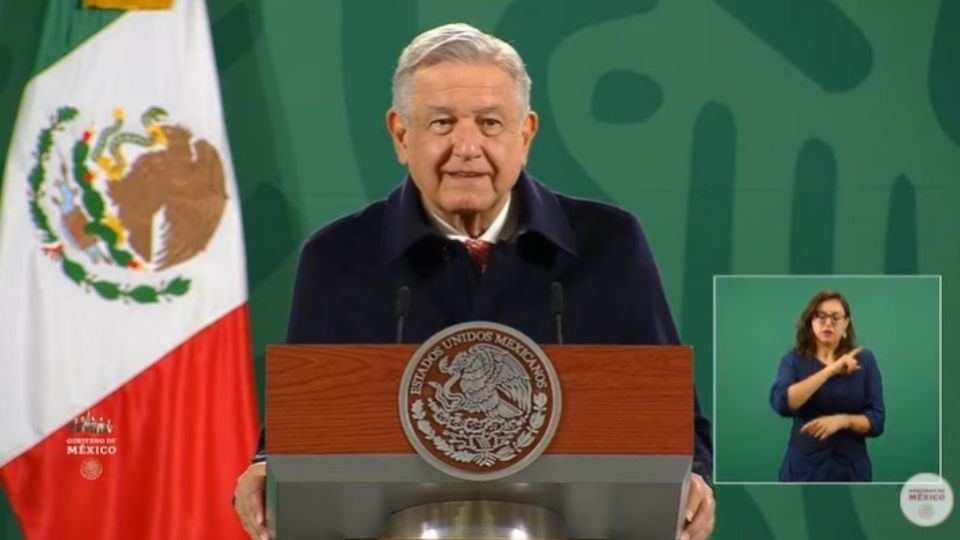 El presidente López Obrador desde Palacio Nacional. Foto: Especial