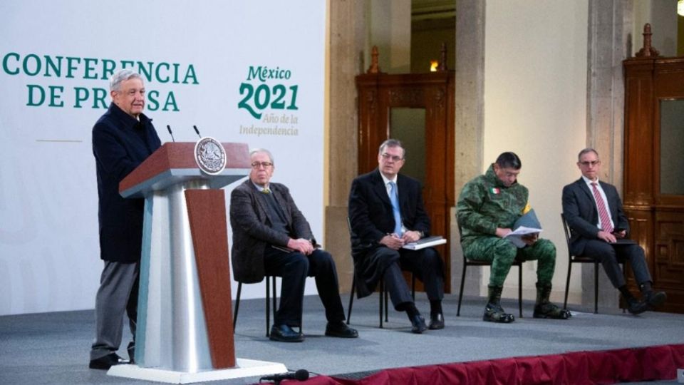 El presidente López Obrador en la conferencia. Foto: Presidencia