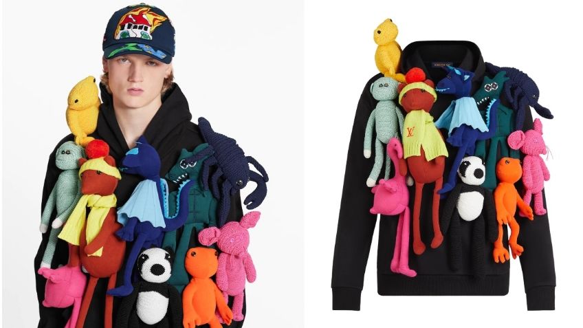 Louis Vuitton vende playera cubierta de peluches en más de 8 mil dólares y las burlas no paran