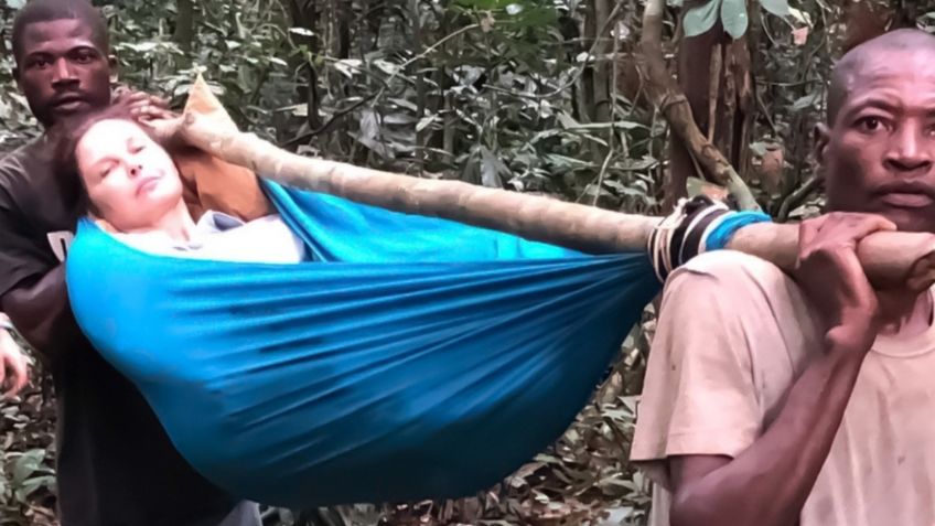 Famosa actriz se rompe una pierna en selva africana; así fue su rescate de 55 horas: FOTOS