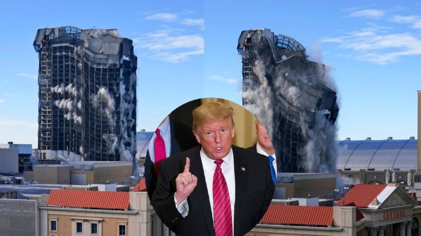 ¿Le quitan millones a Donald Trump? Derriban el "Trump Plaza Hotel and Casino" de Atlantic City: VIDEO