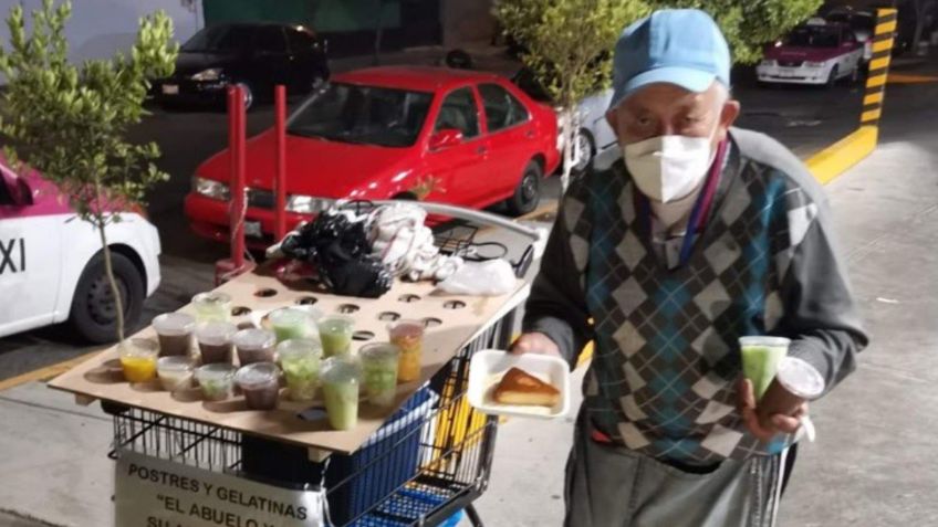 VIDEO VIRAL: ABUELITO vende gelatinas para pagar la OPERACIÓN de su NIETO