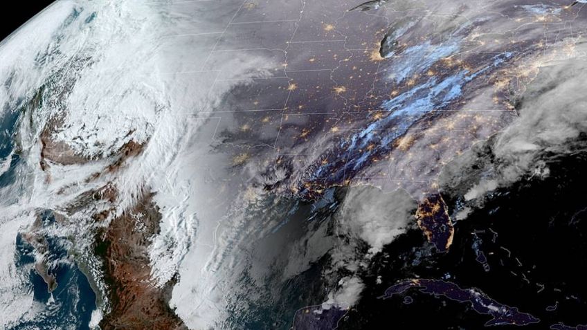 Mira desde el ESPACIO el VÓRTICE POLAR que congeló y dejó sin luz a Estados Unidos y México