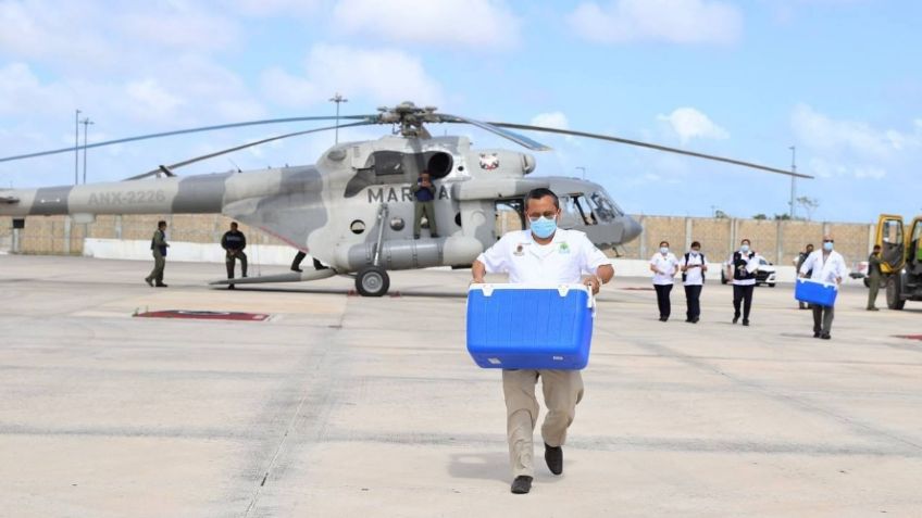 Llega tercer embarque de vacunas a Quintana Roo