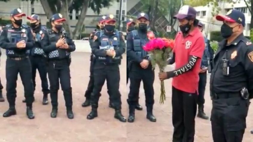 Hombre regala FLORES a POLICÍAS que encontraron a su HIJA