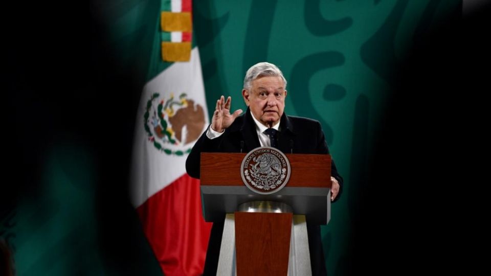 El presidente López Obrador desde la conferencia. Foto: Guillermo O'Gam