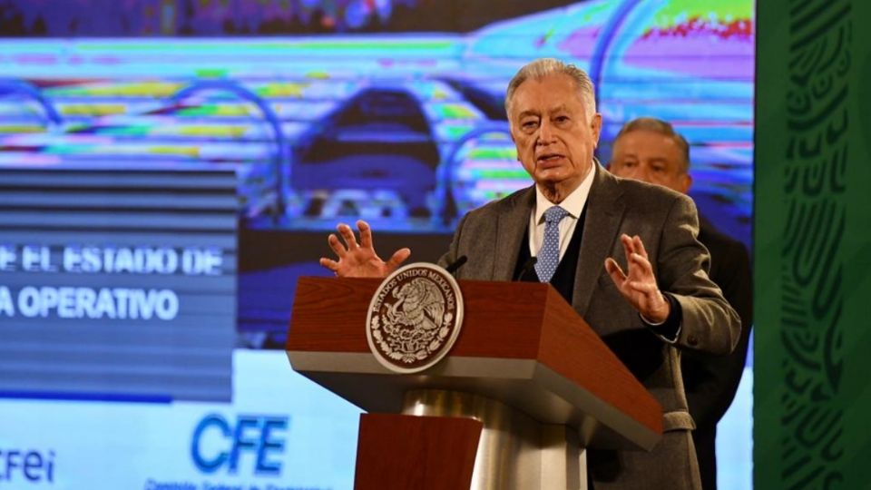 El director de la CFE desde Palacio Nacional. Foto: Leslie Pérez