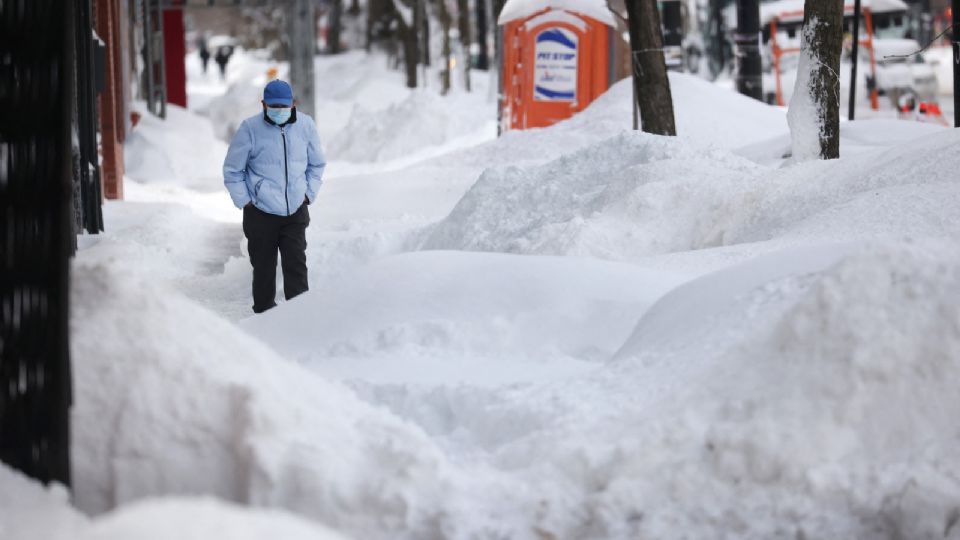 Acumulación de nieve por heladas en Chicago. Foto: AFP