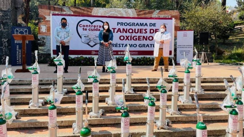 Arrancan programa de préstamo de tanques de oxígeno en la Magdalena Contreras