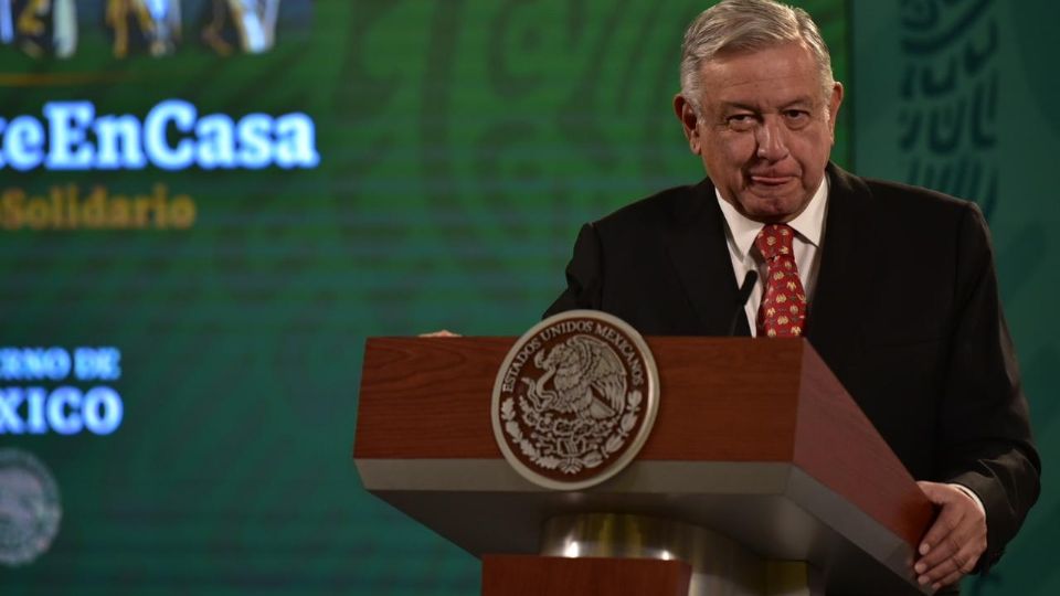 El presidente López Obrador en la mañanera de Palacio Nacional 
FOTO: Daniel Ojeda