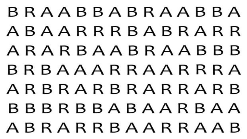 RETO VISUAL: Encuentra la palabra “BAR” en esta sopa de letras, sólo pocos pueden lograrlo