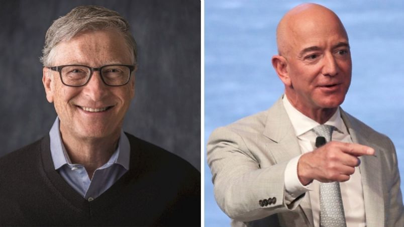 Bill Gates busca formar una alianza con Jeff Bezos. FOTO: EFE / AP