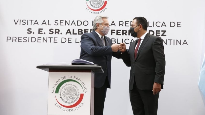 Senado mexicano recibe Alberto Fernández, presidente de Argentina