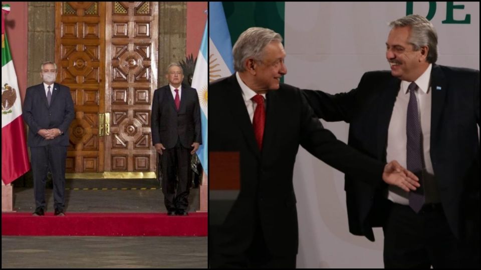 Así fue el recibimiento del mandatario argentino a Palacio Nacional. Foto: Presidencia - Yadin Xolalpa