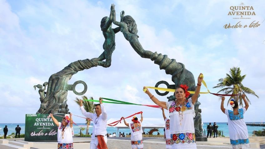 Renuevan Quinta Avenida y Parque Fundadores en Playa del Carmen