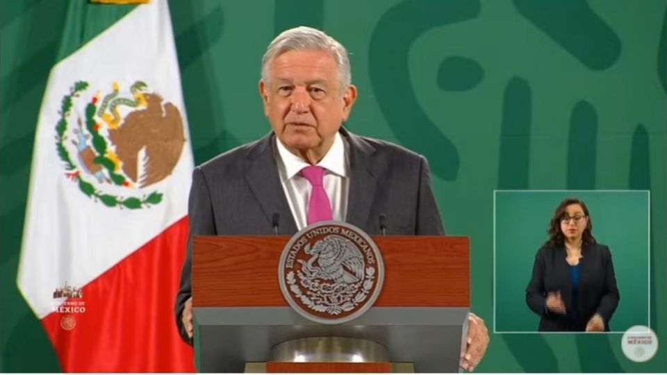 El presidente López Obrador desde Palacio Nacional. Foto: Especial