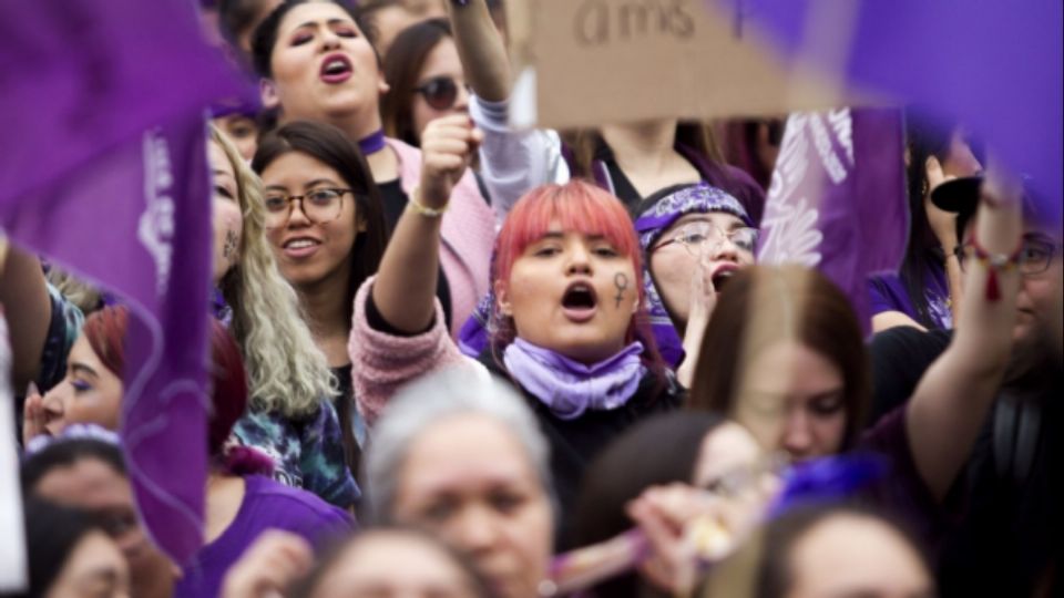 Imagen de marcha del Día de la Mujer. Foto: Cuartoscuro