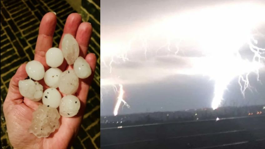 ¿Comenzó el FIN del MUNDO? Rayos y GRANIZO ENORME aterroriza a Texas: FOTOS