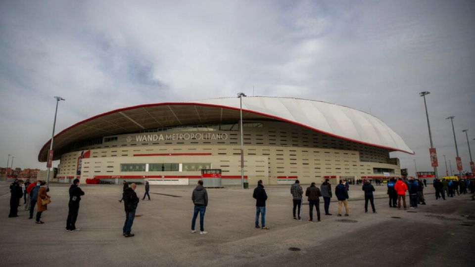 Estadio Atlético de Madrid gigantesco centro de vacunación