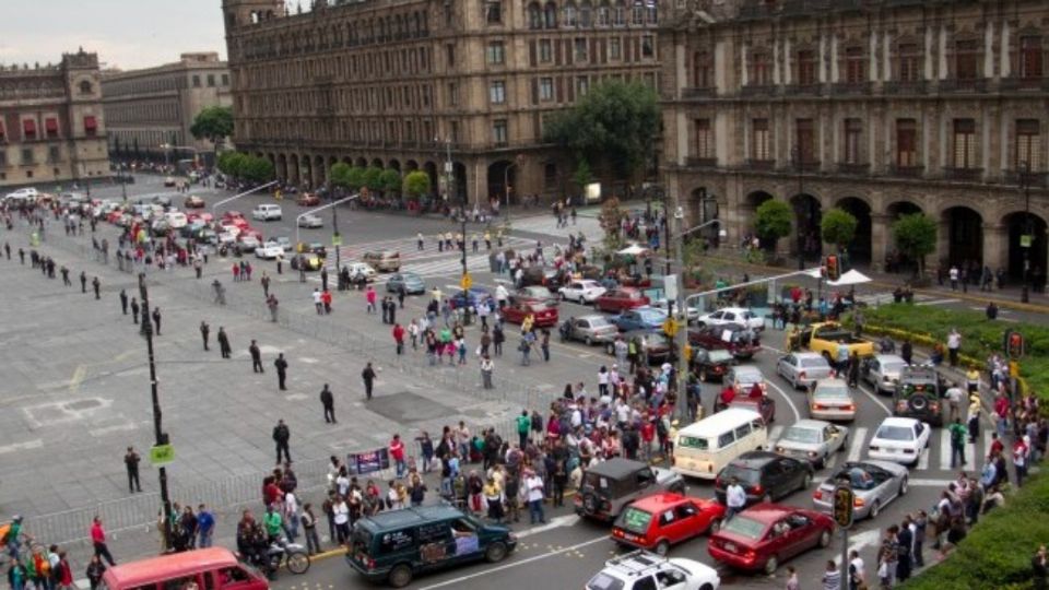 Durante el día se espera la llegada de una caravana proveniente de San Luis Potosí que llegará hasta el Zócalo de la Ciudad de México. Foto: Cuartoscuro