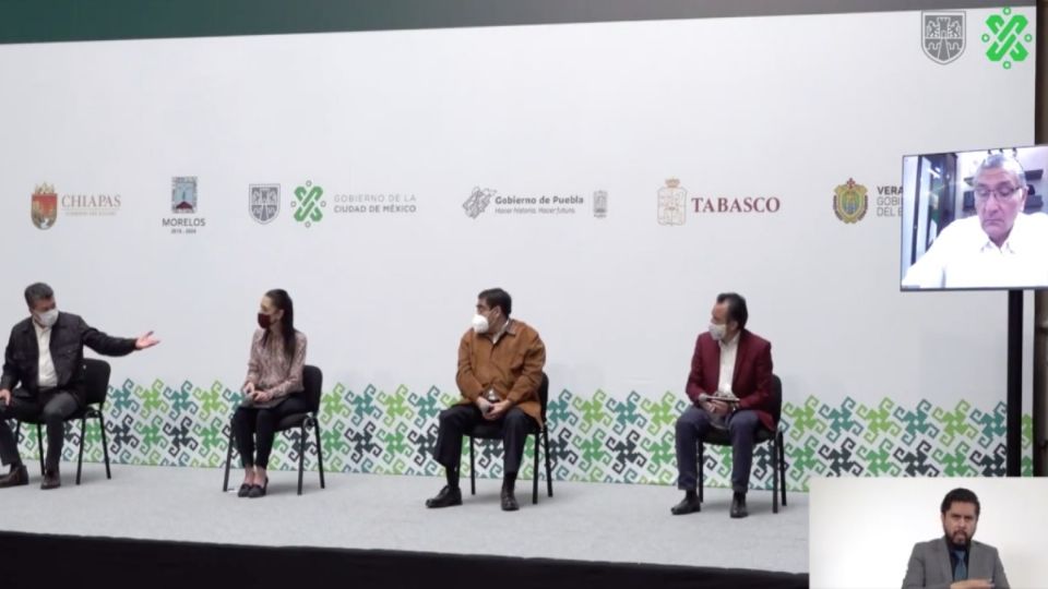 Durante un encuentro celebrado en la CDMX, los gobernadores de Morena y la jefa de Gobierno hablaron sobre el Acuerdo Nacional por la Democracia. Foto: Captura de pantalla