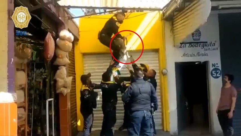 VIDEO VIRAL: ¡Todas las vidas importan! Así fue el rescate de un perrito durante incendio de pipa en Mercado de Jamaica